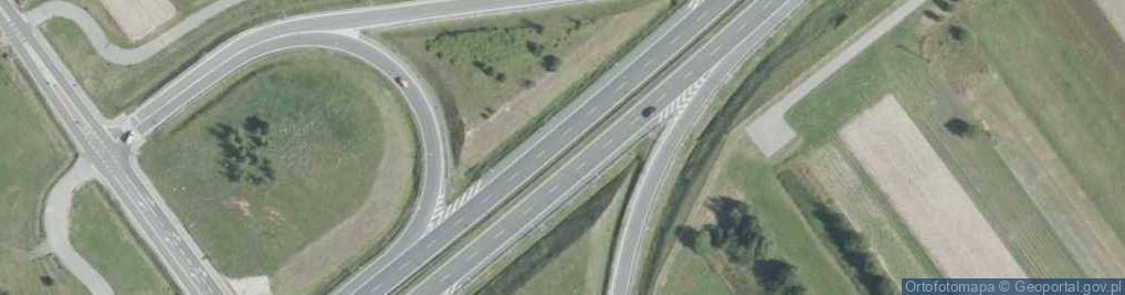 Zdjęcie satelitarne Węzeł Zalezianka - Zjazd nr 92