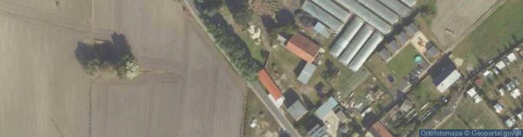 Zdjęcie satelitarne Drewniany wiatrak koźlak z 1847 roku