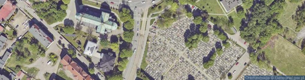 Zdjęcie satelitarne Cmentarz