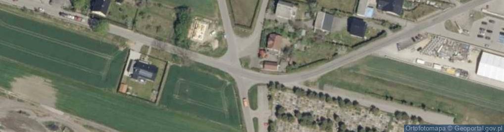 Zdjęcie satelitarne Cmentarz