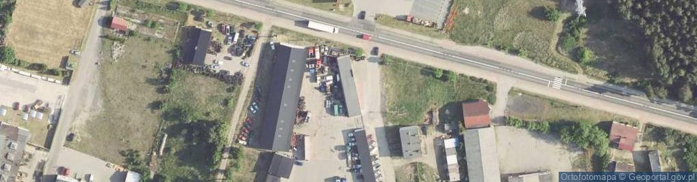 Zdjęcie satelitarne Wulkanizacja Piotr Kardasz Krzeszyce mechanika transport autoho