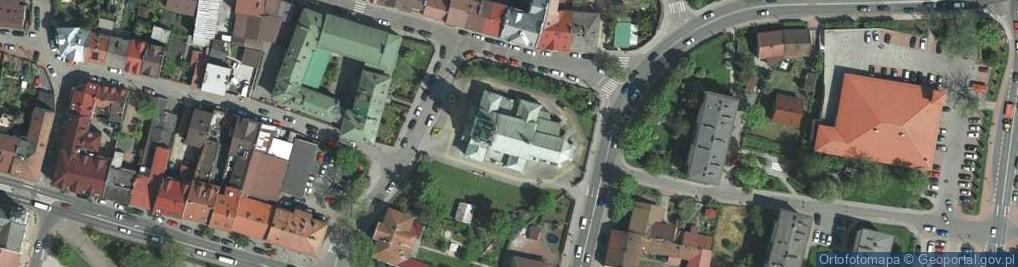 Zdjęcie satelitarne Zespół kościoła parafialnego