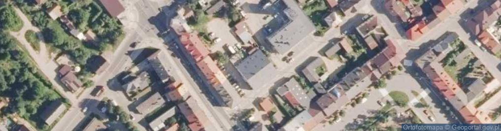 Zdjęcie satelitarne budynek byłej synagogi