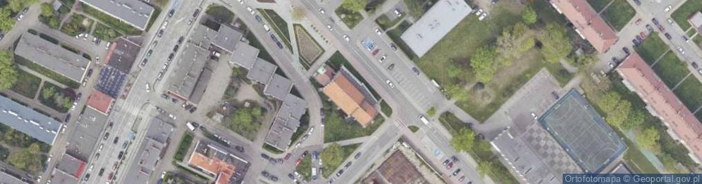 Zdjęcie satelitarne Kościół ewangelicki - dawny rzymskokatolicki św. Barbary