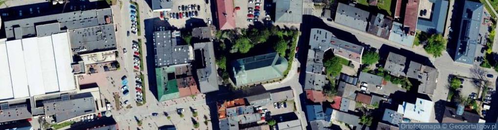 Zdjęcie satelitarne kościół ewangelicki Marcina Lutra