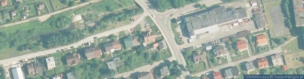 Zdjęcie satelitarne Zadora. Zakład Pogrzebowy. Wadowice.