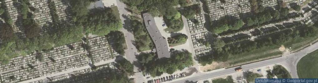 Zdjęcie satelitarne Zarząd Cmentarzy Komunalnych w Krakowie Rejon IV - Grębałów