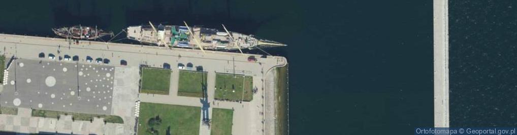 Zdjęcie satelitarne Aleja Statków Pasażerskich, tablica projektu Baltic Cruise