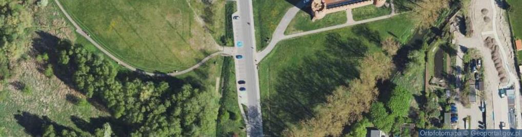 Zdjęcie satelitarne Baszta zamku w Ciechanowie