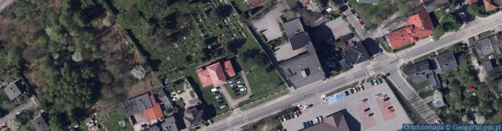 Zdjęcie satelitarne Bielsko-Biała, cmentarz żydowski, pomnik ofiar holocaustu