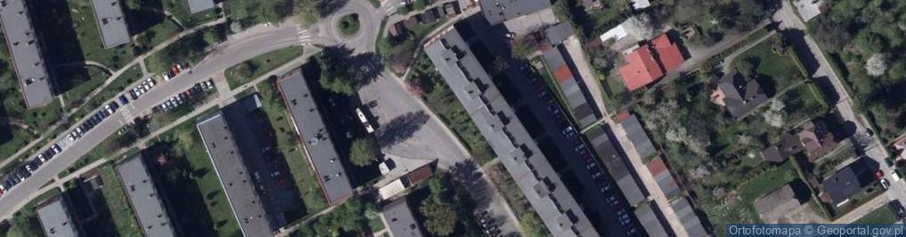 Zdjęcie satelitarne Bielsko-Biała, pętla autobusowa na os. Kopernika