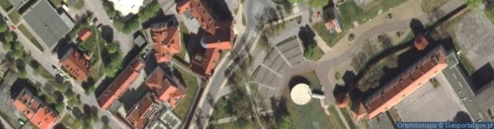 Zdjęcie satelitarne Braniewo mury i baszta
