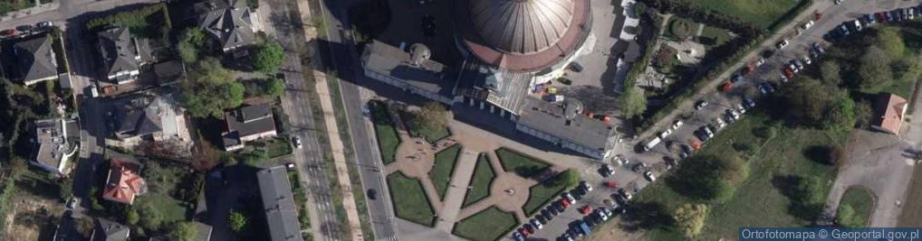 Zdjęcie satelitarne Bydgoszcz projekt bazyliki wg arch Adama Ballenstedta