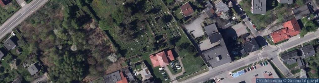 Zdjęcie satelitarne Cmentarz żydowski Bielsko-Biała - Aleja Zasłużonych