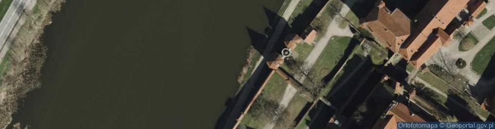 Zdjęcie satelitarne Dansker und Brückenbasteien an der Nogat in Malbork