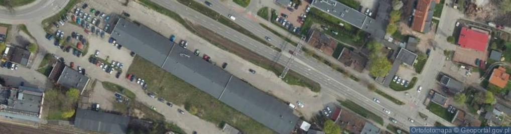 Zdjęcie satelitarne Elbląg, Aleja Grunwaldzka, jednokolejná trať
