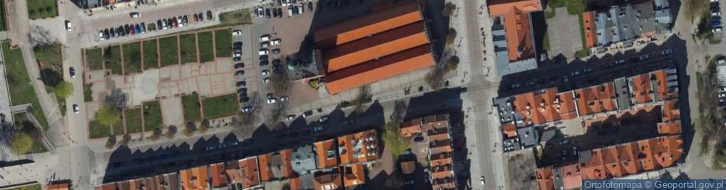 Zdjęcie satelitarne Elbląg, Mostowa, okno katedrály svatého Mikuláše II