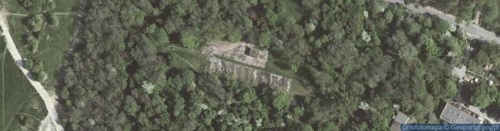 Zdjęcie satelitarne Fort Borek - wnętrze