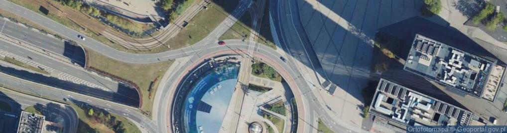 Zdjęcie satelitarne Katowice - Rondo, Spodek i DOKP