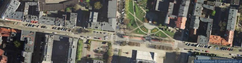 Zdjęcie satelitarne Katowice - Skwer przy ul. Powstańców 01