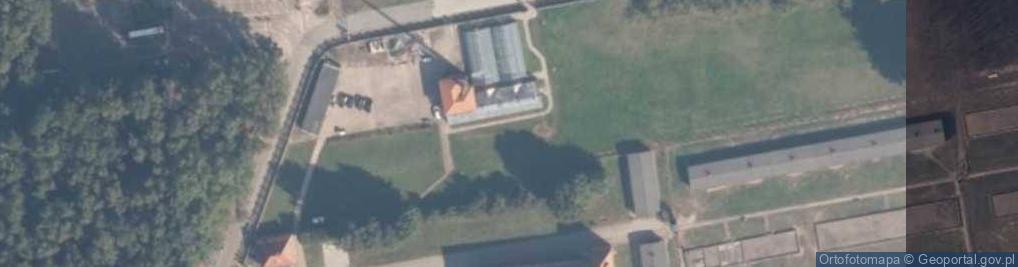 Zdjęcie satelitarne KL Stutthof barak kobiecy 2