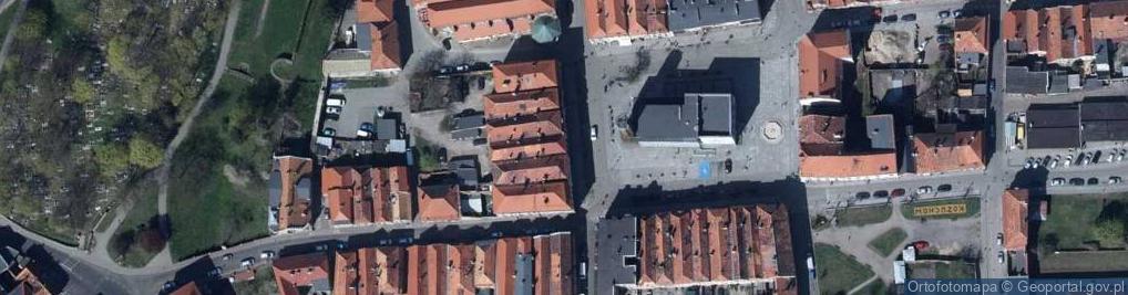 Zdjęcie satelitarne Kościółł p.w. NMP w Kożuchowie