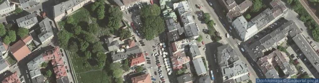 Zdjęcie satelitarne Krakov, Kazimierz, náměstí Szeroka