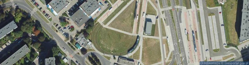 Zdjęcie satelitarne Krakov, Prądnik Biały, rekonstrukce tramvajové trati