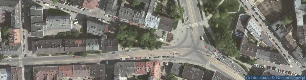 Zdjęcie satelitarne Krakow getto wall today2