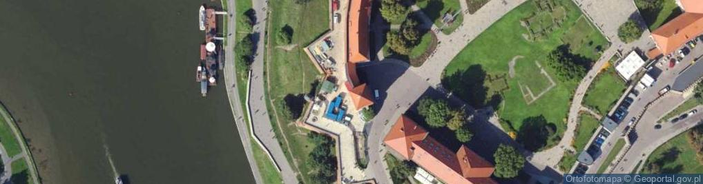 Zdjęcie satelitarne Kraków - Wawel - Thief Tower 01