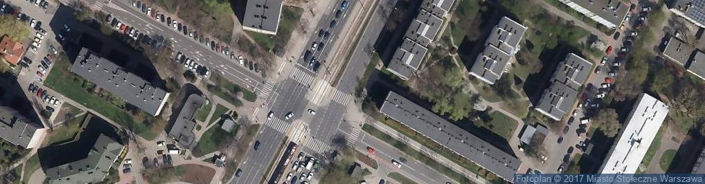 Zdjęcie satelitarne Krzyż Grójecka Warszawa