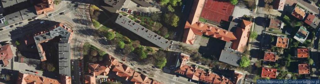 Zdjęcie satelitarne Liceum konopnickiej katowice
