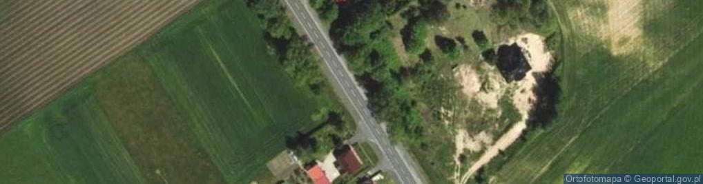 Zdjęcie satelitarne Litwinki z drogi krajowej 7