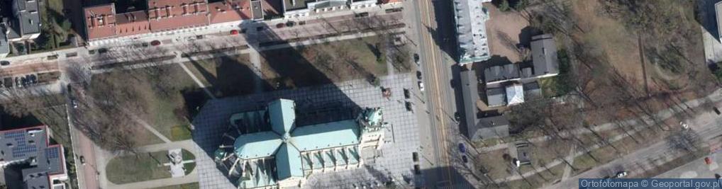 Zdjęcie satelitarne Łódź, Piotrkowska, Katedrála Stanisława Kostky, portál II