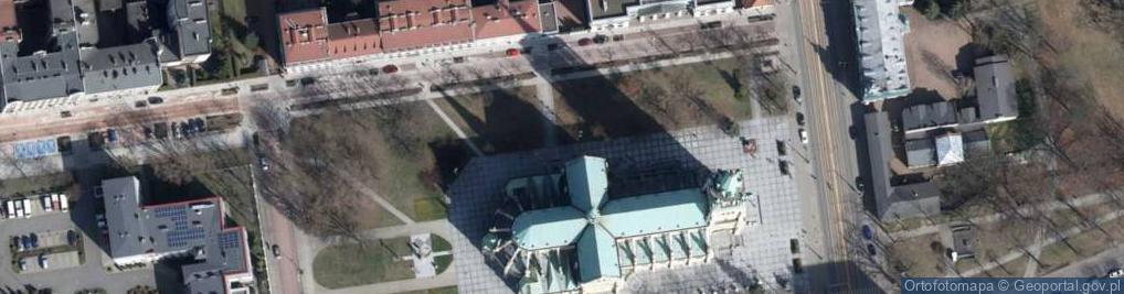Zdjęcie satelitarne Łodź, Piotrkowska, knihovna arcidiecéze