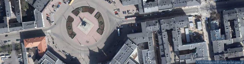 Zdjęcie satelitarne Łodź, Plac Wolnośći, tramvaj Duewag II