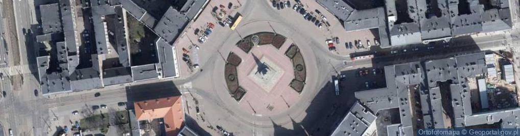 Zdjęcie satelitarne Łódź - Pomnik Tadeusza Kościuszki 01