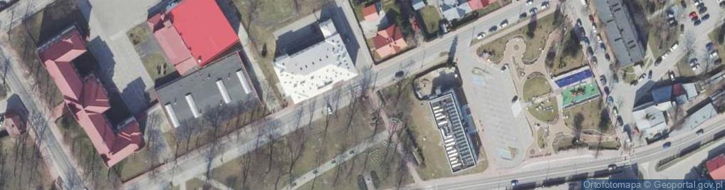 Zdjęcie satelitarne Mielec-synagoga-pomnik