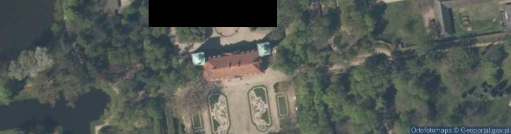 Zdjęcie satelitarne Nieborów Palace - Library