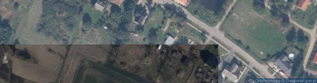 Zdjęcie satelitarne Osice dom mennonitow detal