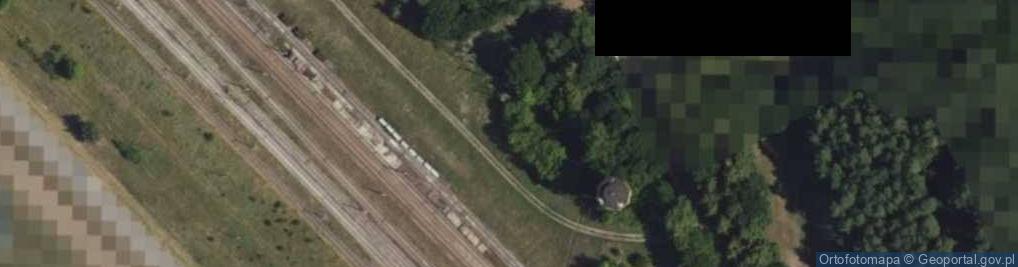 Zdjęcie satelitarne Osowiec. Wieża ciśnień