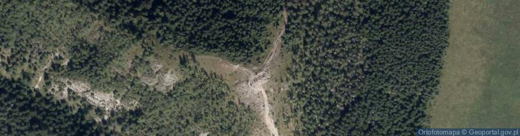 Zdjęcie satelitarne Ostry Wierch z Kopieńca