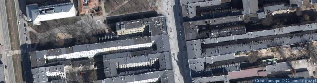 Zdjęcie satelitarne Pałac Maksymiliana Goldfedera witraż Łódź