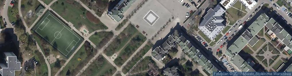 Zdjęcie satelitarne Park JPII Warszawa, tablica