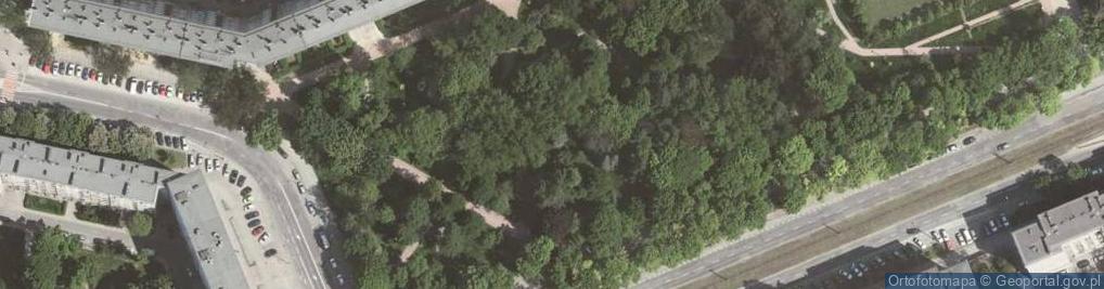 Zdjęcie satelitarne Park Szwedzki Kraków Nowa Huta