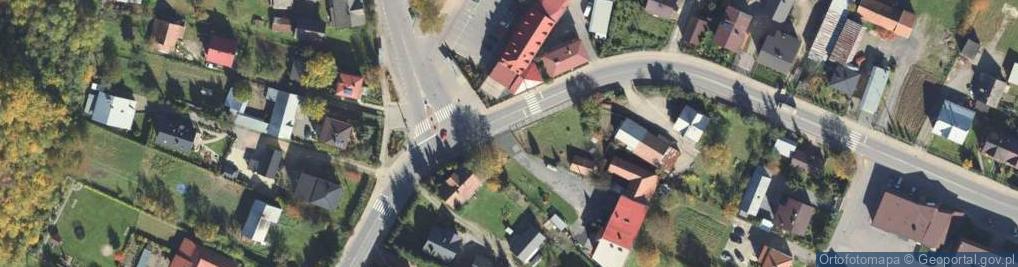 Zdjęcie satelitarne Podegrodzie - gimnazjum