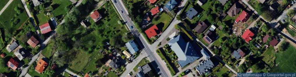 Zdjęcie satelitarne POL Bystra Kościół Wniebowzięcia NMP