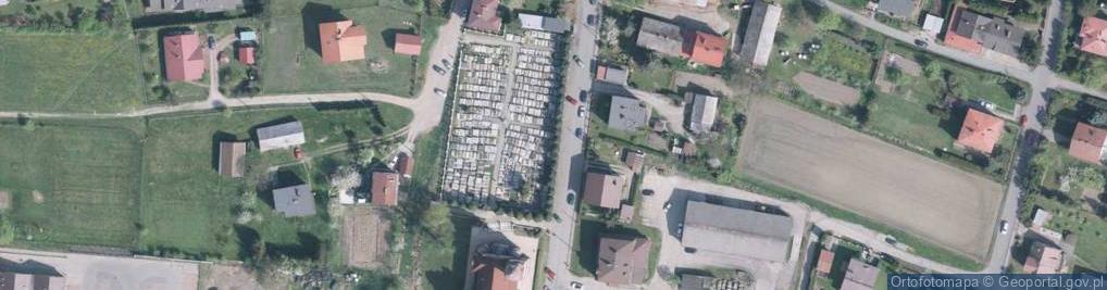 Zdjęcie satelitarne POL Goleszów Kościół Michała Archanioła tabliczka