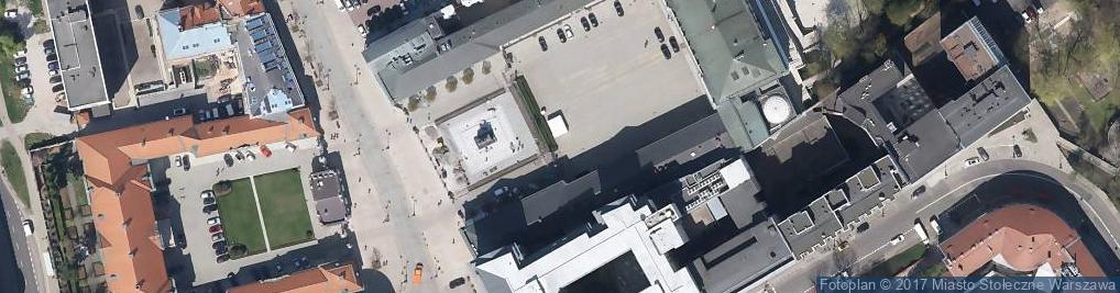 Zdjęcie satelitarne POL palac prezydencki oranzeria