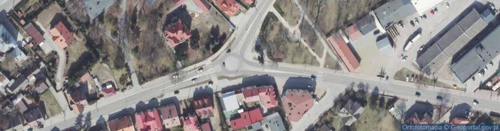 Zdjęcie satelitarne Polska Mielec pomnik Kilińskiego tablica